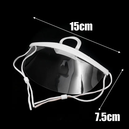 10/5/1x Plastic Clear Mask Shield Anti-Fog Reusable Restaurant Food Handlers Beauty Chef Waiter Protective Mask Open Face Guard