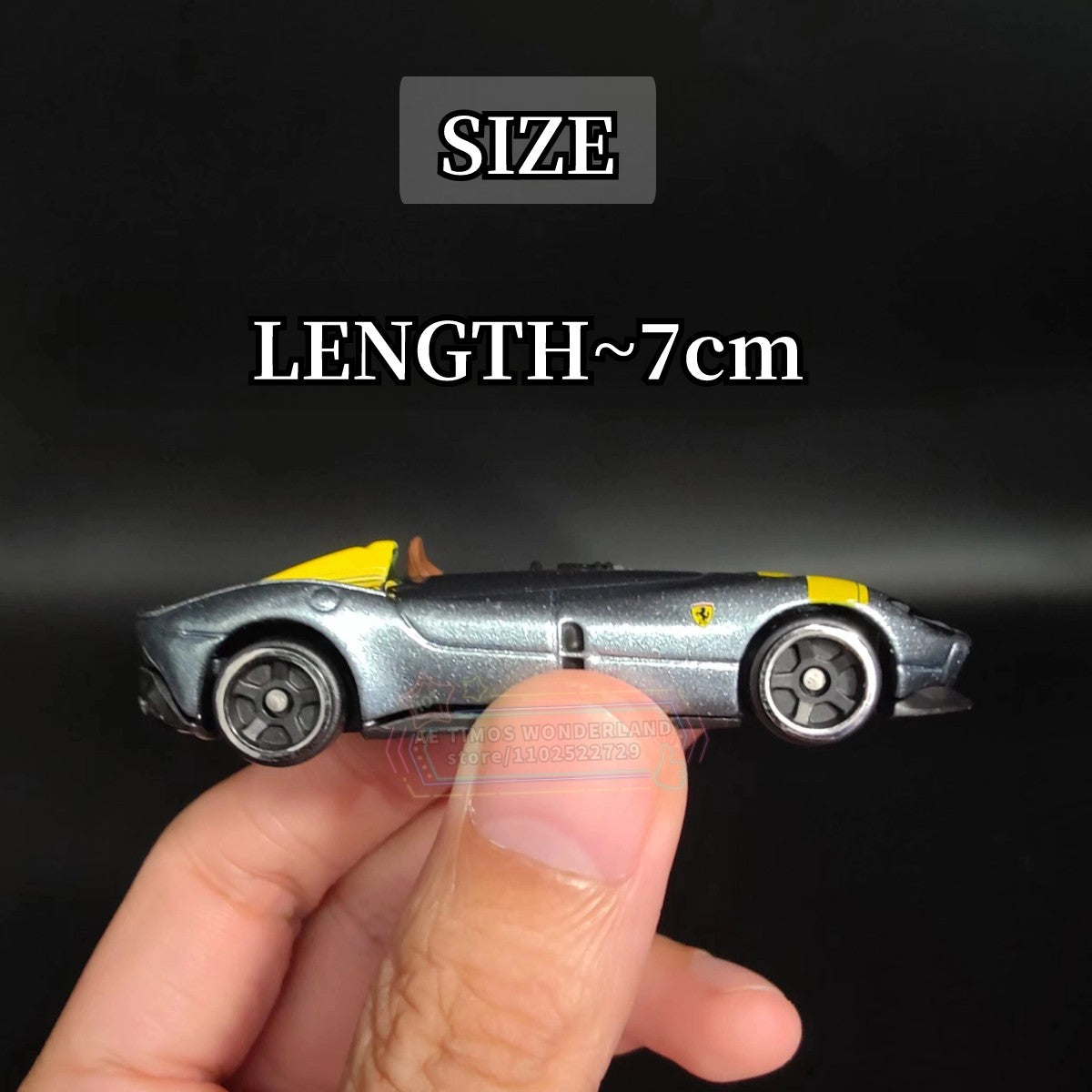 1/64 Ferrari Monza SP1 Replica Mini Car Model Scale Miniature Art Diecast Vehicle Figure Collection Hobby Lifestyle Kid Gift Toy