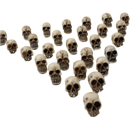 20Pcs Skull Head Sculptures Collectable Halloween Miniature Skulls Heads Decorative Creative Landscape Garden Potted Plant Decor
