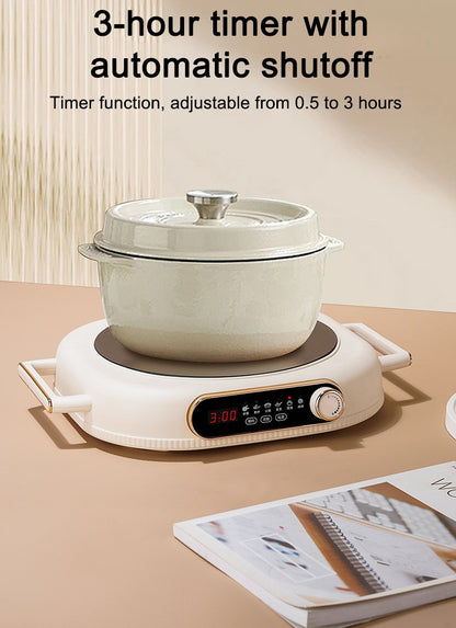 Electric Ceramic Infrared Heating Furnace Magnetic Waterproof Induction Cooker Hob Hot Pot Stir-Fry Stove Timer Heater Cooktop