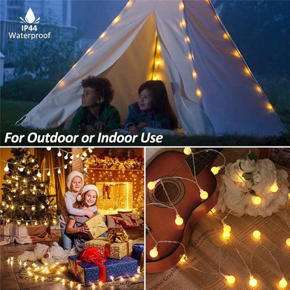 Led Globe String Lights USB Fairy String Light 50 Leds Plug in Decor for Indoor Outdoor Party Wedding Christmas Tree Garden