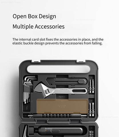 Xiaomi Mijia Power Tool Combo Kits Electric Screwdriver Self-lock Tape Measure Pliers Wrench Home Household DIY Hand Tool Kits