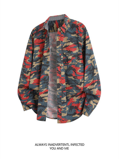 New Camouflage Cargo Shirt Men Cotton Multi-Pocket Camo Shirts High Quality Militar Overshirt Men Army Green Shirts Casual