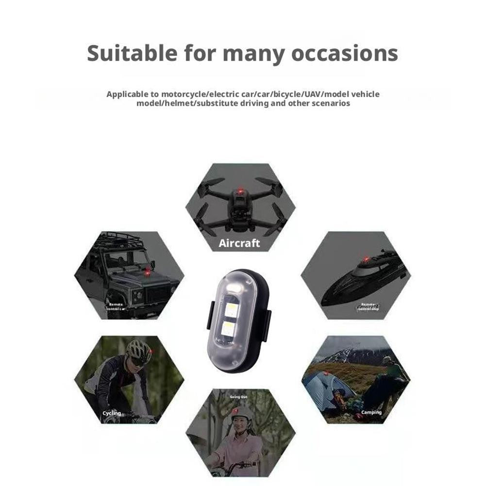 4pcs/set Wireless Remote Control Aircraft Lights,RGB Led Aircraft Strobe Light Motorcycle Accessories