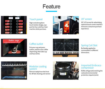 Vending Machine New Style Instant Ramen and Cup Noodle Vending.Machine With Hot Water