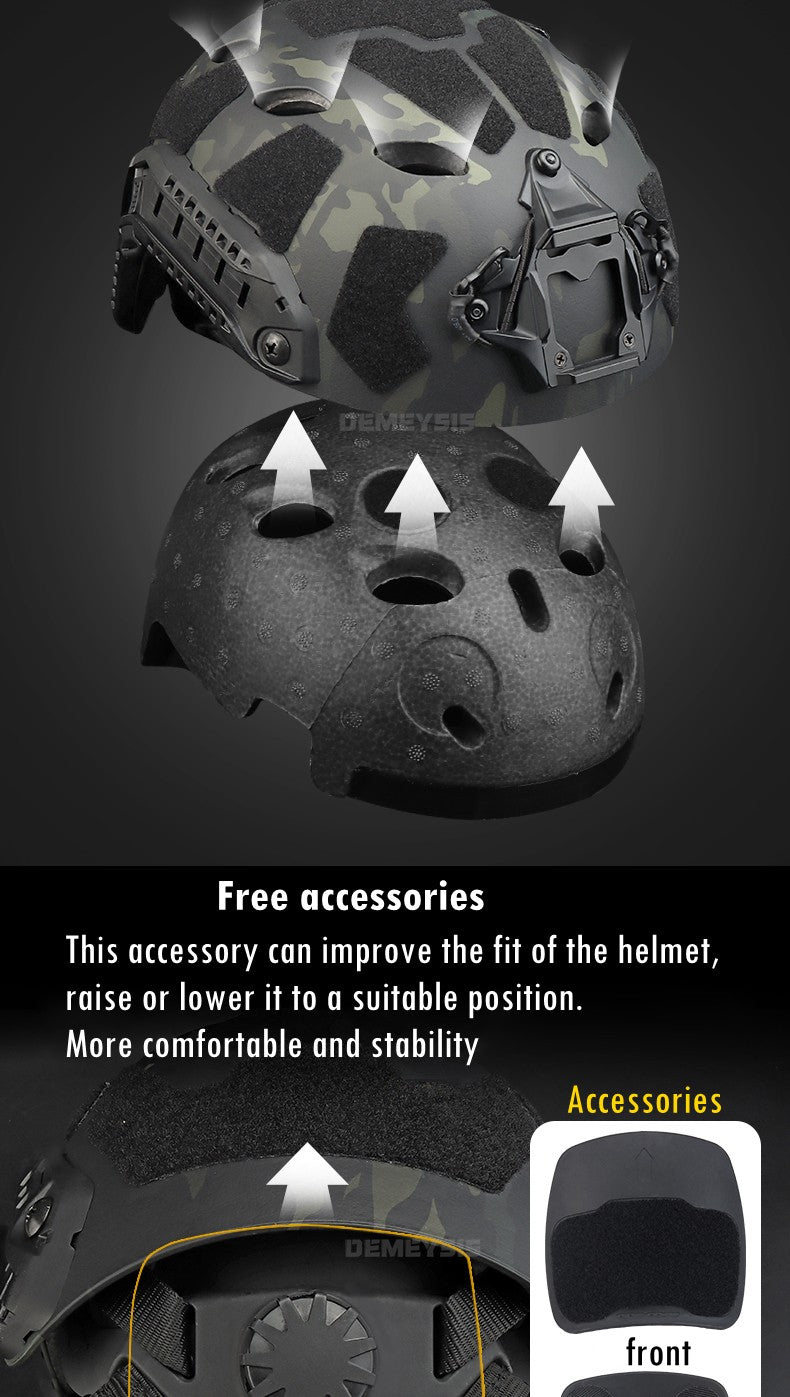Tactical Fast Helmet Airsoft CS Game Helmets Outdoor Sports Hunting Shooting Paintball Head Protective Gear