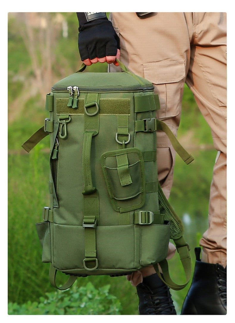 Mochila Tática de Pesca com Porta-Varas, Bolsa para Apetrechos de Pesca, Armazenamento de Equipamentos de Pesca, Sistema Molle, para Acampamento, Caminhada, Bolsa Multifuncional para Exteriores