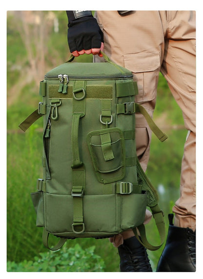Mochila Tática de Pesca com Porta-Varas, Bolsa para Apetrechos de Pesca, Armazenamento de Equipamentos de Pesca, Sistema Molle, para Acampamento, Caminhada, Bolsa Multifuncional para Exteriores