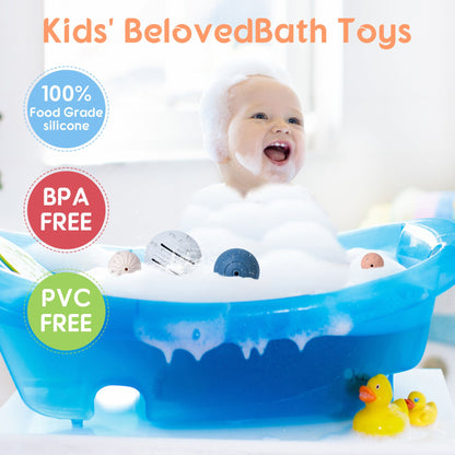 TYRY.HU 4pcs/Set Silicone Baby Teether Chewing Ball Toddler Infant Educational Toy Training Grid Friendly for Babies