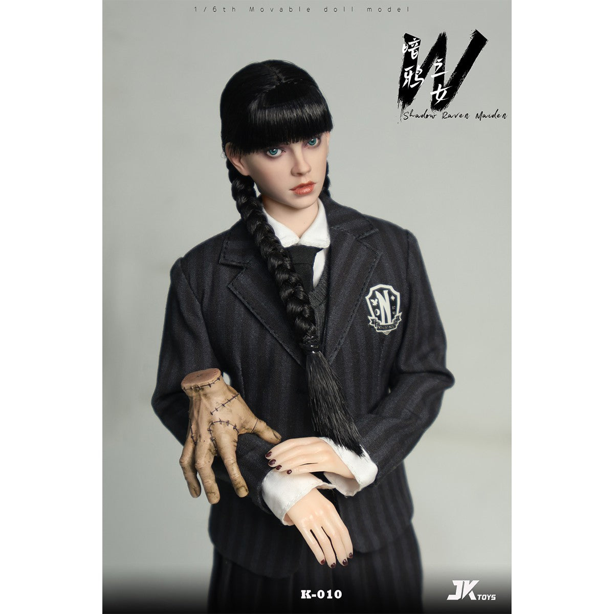 Boneco de Ação HIPLAY JKTOYS Shadow Raven Maiden Wednesday K-010 1/6