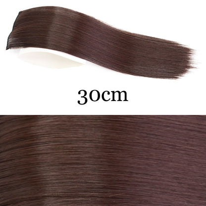 MERISI HAIR Apliques de Cabelo Sintético Liso Invisível com 2 Presilhas, Aumento de Volume, Extensões de Cabelo, Cobertura Lateral Superior