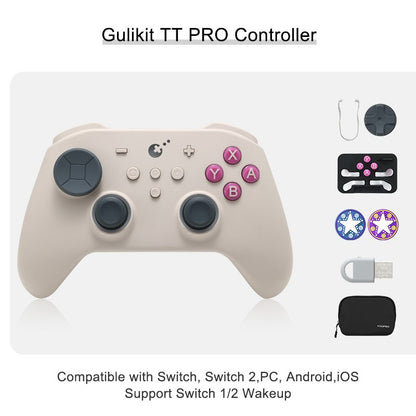 GuliKit TT Pro/Max Wireless Controller for Nintendo Switch 1/2 with Tension Adjustable TMR Joysticks for Windows Android iOS