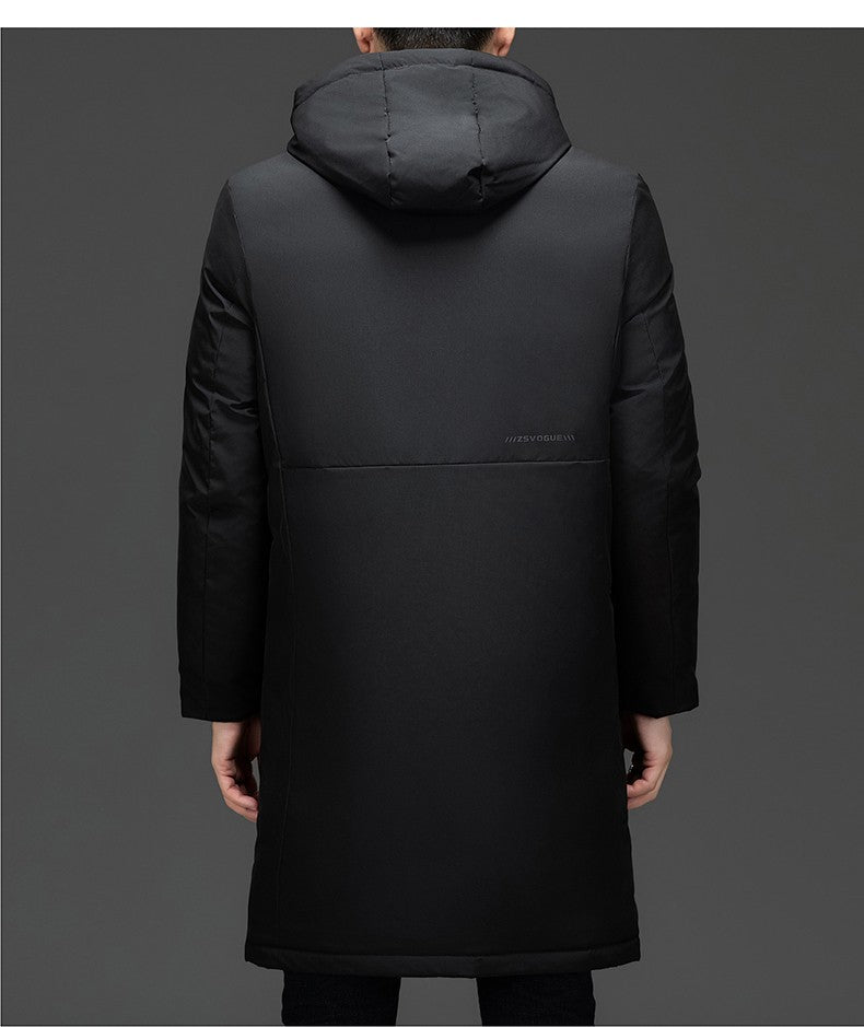 High End Long Thicken Winter New Brand Casual Fashion Hooded Parka Jacket Heavy Windbreaker Outdoor Windproof Coats Outerwear