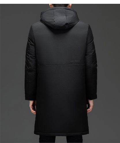 High End Long Thicken Winter New Brand Casual Fashion Hooded Parka Jacket Heavy Windbreaker Outdoor Windproof Coats Outerwear