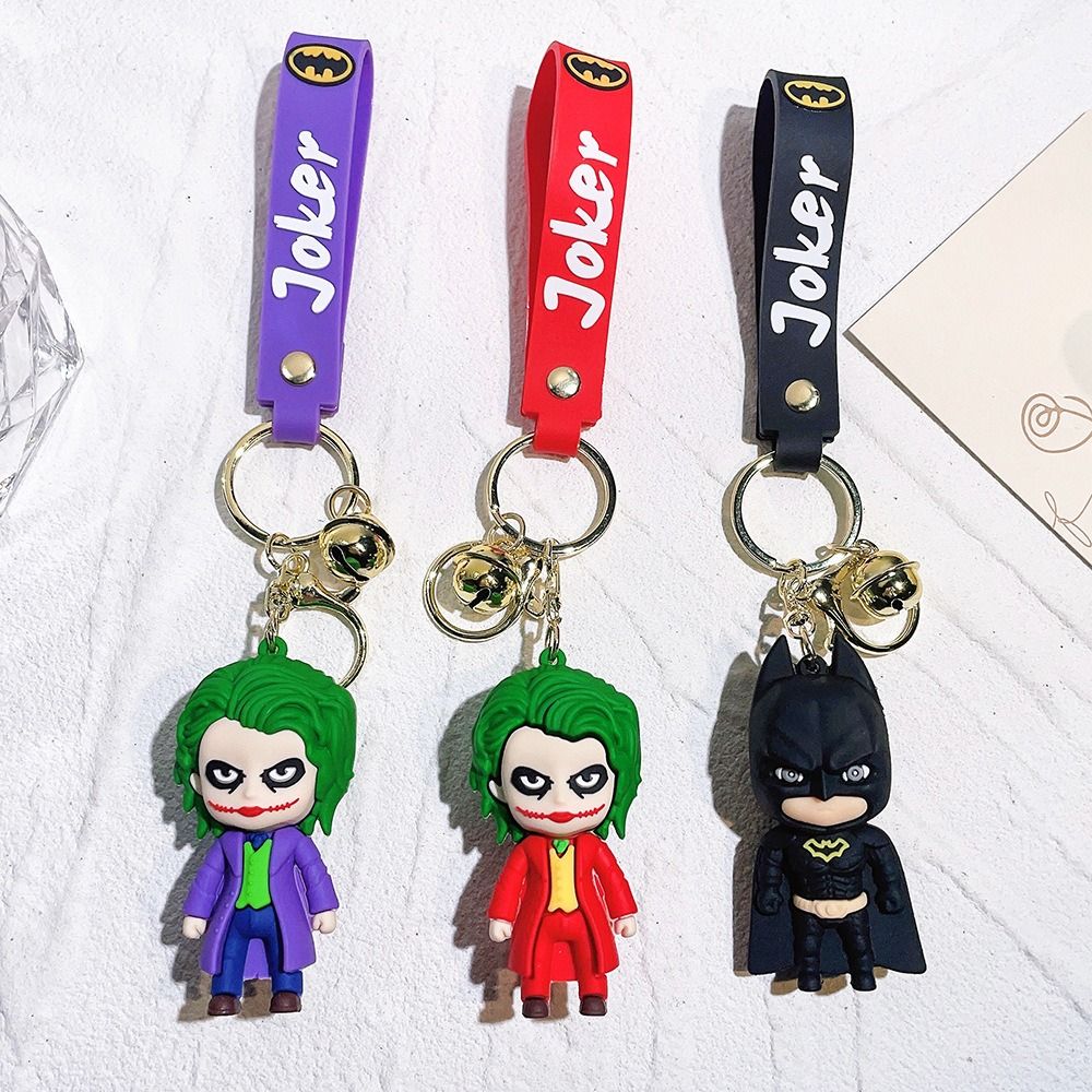 Anime Harley Quinn desenho animado Marvel Batman Coringa imagem boneca bolsa chaveiro pingente fofo Mulher Maravilha acessórios para carro chaveiro