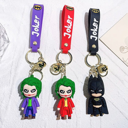 Anime Harley Quinn desenho animado Marvel Batman Coringa imagem boneca bolsa chaveiro pingente fofo Mulher Maravilha acessórios para carro chaveiro