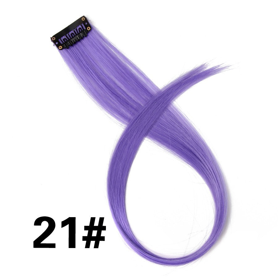 Alileader Aplique de Cabelo Extensão com Clip 57 Cores Ombre Liso Extensão de Cabelo com Clip em Apliques Peças de Cabelo de Fibra de Alta Temperatura