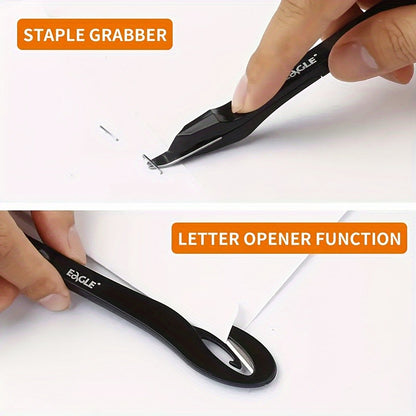 1PC staple remover, staple puller, letter opener and staple remover 2-in-1 set, suitable for office, home and school.
