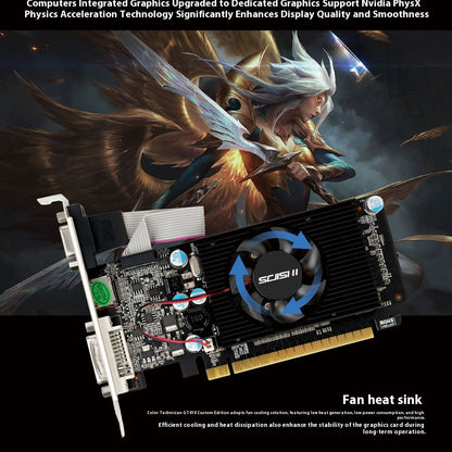 Placa de Vídeo SEJISHI GeForce GT730 Placas Vga 4GB DDR3 128Bit Placa Gráfica de Computador NVIDIA Game PC GT 730 4GD3 HD DVI