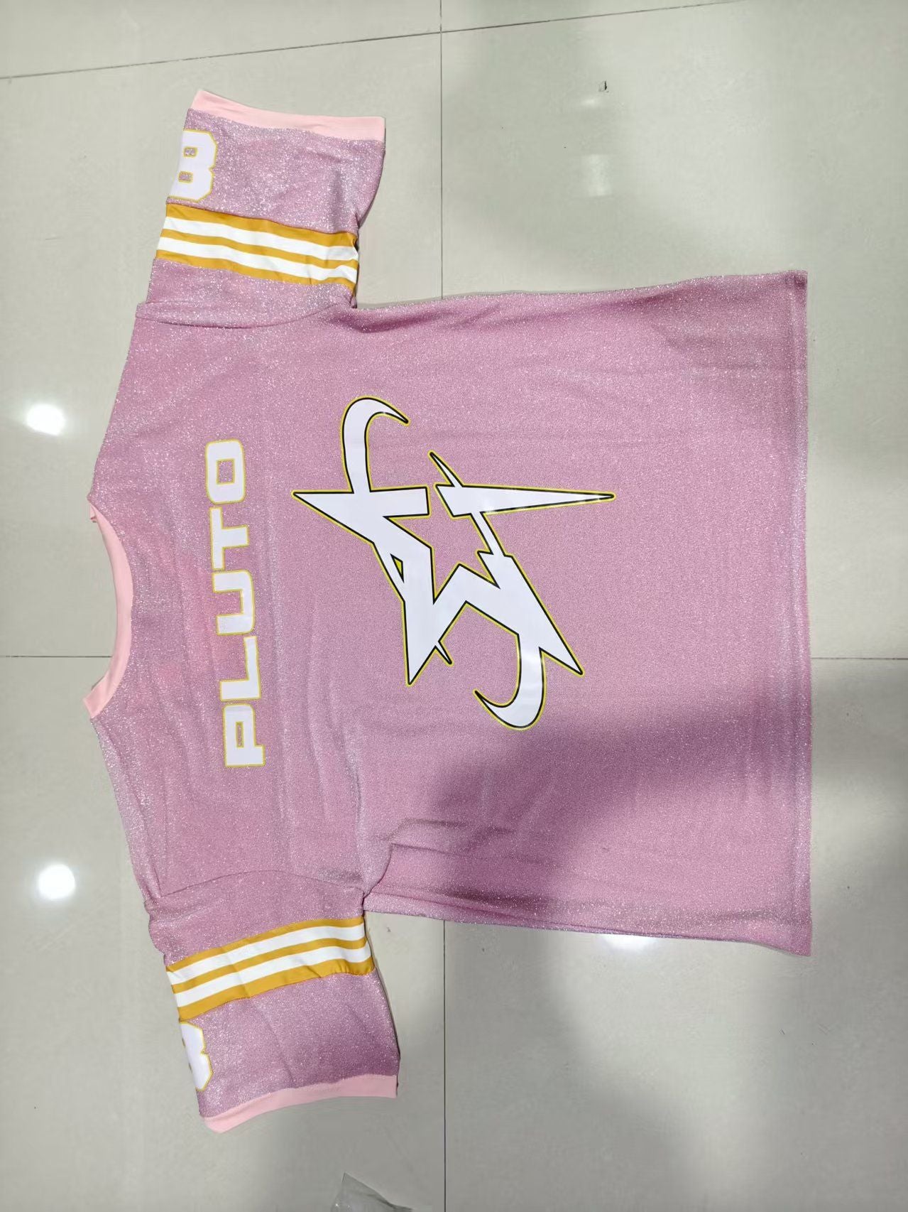 Y2K T shirt oversized fluorescent digital quick drying loose fitting jersey embroidered graphic shirts retro unisex street shirt