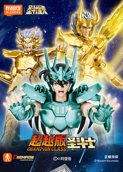 BLOKEES Original Saint Seiya CAPRICORN SHURA DRAGON SHIRYU CÂNCER MÁSCARA DA MORTE CAMPEÃO CLASSE Boneco de Ação Modelo de Anime Brinquedo Presente