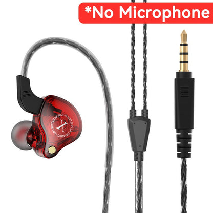 Fones de ouvido móveis com fio, graves potentes, 3,5 mm para telefone, fones de ouvido estéreo intra-auriculares com microfone, fones de ouvido Hifi para música e esporte