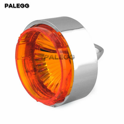 Capa da Lente da Luz do Indicador de Direção para Harley Sportster Dyna Davidson Softail Street Glide Road Glide 2.4 polegadas de Diâmetro