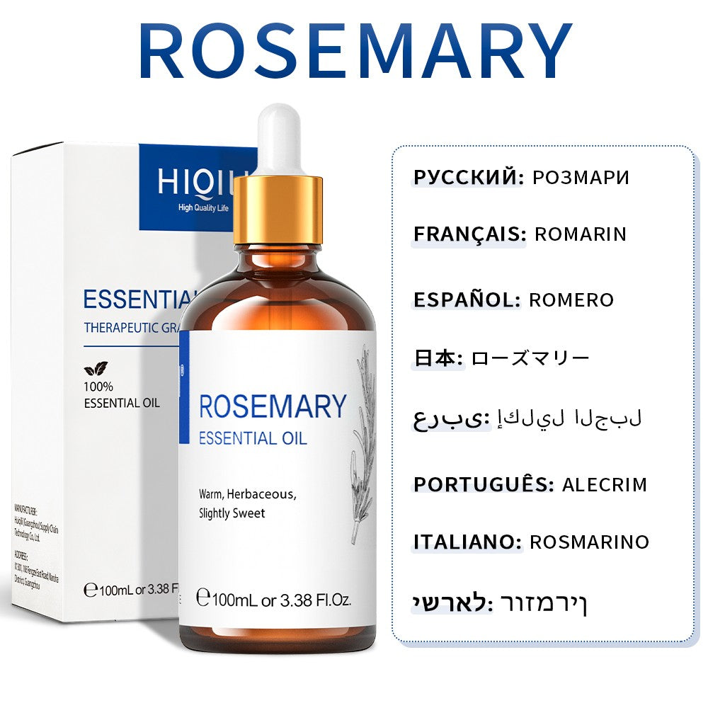 HIQILI 100ML Lavender Jasmine Rose Vanilla Mint  Eucalyptus Lemon Essential Oils for Diffuser, Humidifier, Massage, Skin, Hair