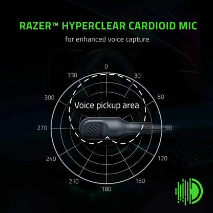 Headset Gamer Razer BlackShark V2 X com fio, cancelamento de ruído passivo avançado, som surround 7.1, microfone cardióide Hyperclear