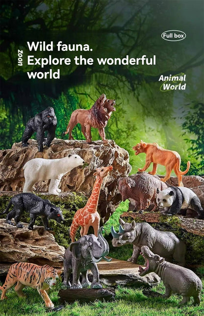 Brinquedo Montessori Dinossauro Fazenda Selvagem Oceano Gatos Animais Modelo Bonecos de Ação Miniaturas Fofas Jogo Educacional para Crianças Presente