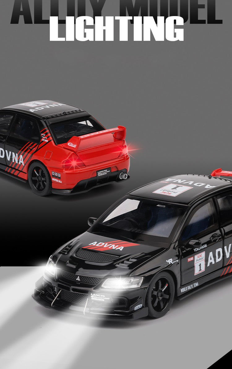 1:32 Mitsubishi Lancer Evolution EVO Pista Pintado Sports Metal Liga Modelo de Carro Fundido Veículo em Miniatura Miniatura GT Presente Amigo