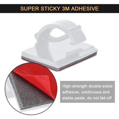 30pcs For Car Office And Home Adhesive Cable Clips Wire Clips Cable Wire Management Wire Cable Holder Clamps Cable Tie Holder