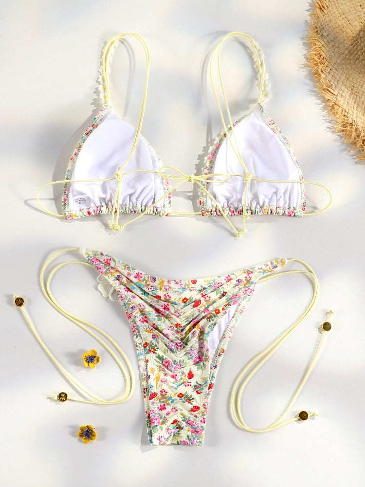 Brown Color Bikinis Bow Swimwear Women'S Summer Swimsuit 2025 Sexy Bikini Set Low Waist Beachwear Push Up Bathing Suits