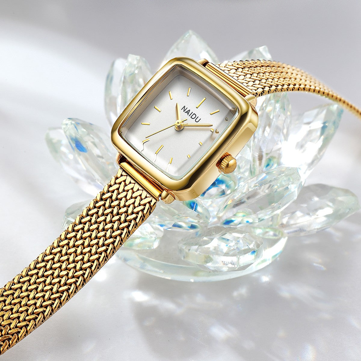 Ladies Small Square Watch Stainless Steel Strap Literary Fashion Retro Quartz Watch