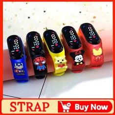 Disney Princess Kids Digital Watch Cartoon Action Figure Snow White LED Touch Waterproof Electronic Watch Toys for Children