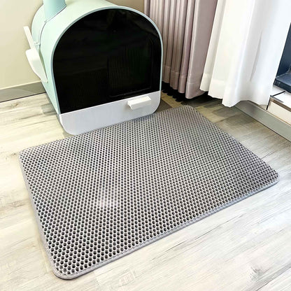 Tapete Grande para Gato, Tapete Sanitário Eva de Camada Dupla à Prova D'água, Tapete para Caixa de Areia de Gato, Tapete para Vaso Sanitário de Gato