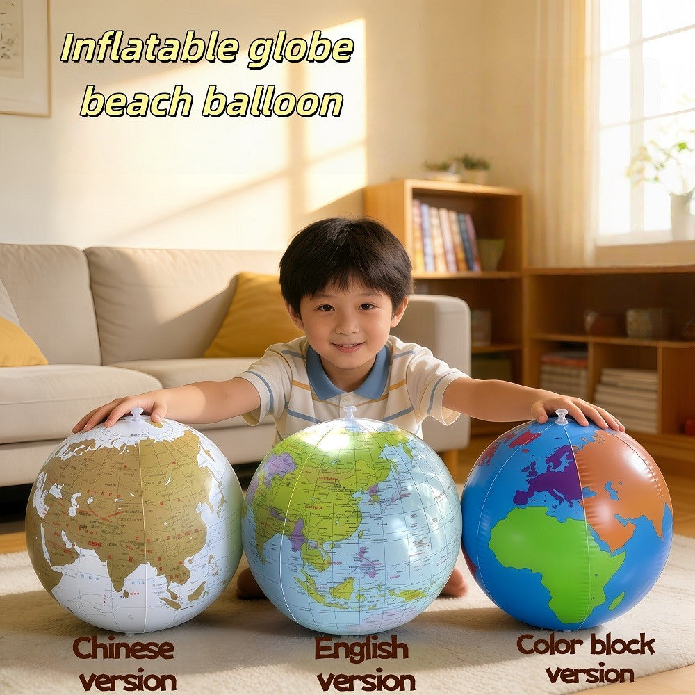 30cm Inflate Globe Beach Ball Toy Map Education Geography Teaching Balloon Props Kid Birthday Gift Water Pool Air Globos Ball
