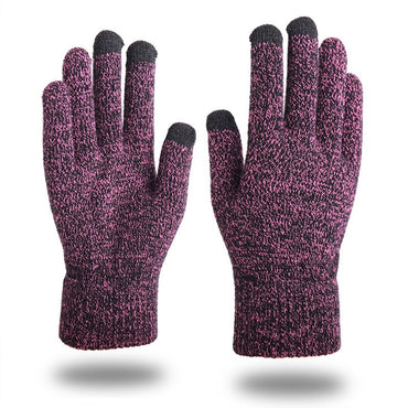 Elastic Winter Outdoor Sports Running Gloves Warm Touch Screen Gym Fitness Full Finger Gloves For Men Women Knitted Magic Gloves