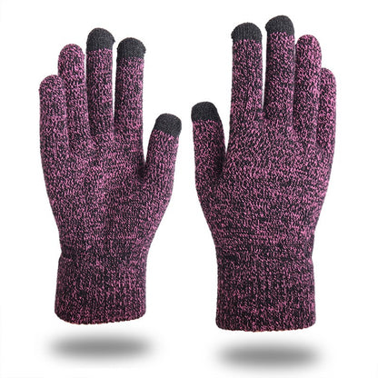 Elastic Winter Outdoor Sports Running Gloves Warm Touch Screen Gym Fitness Full Finger Gloves For Men Women Knitted Magic Gloves