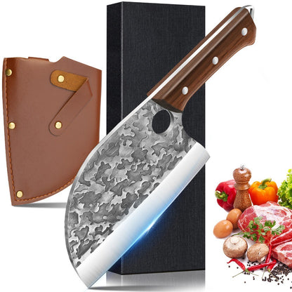 MDHAND Faca de Cozinha Japonesa de Aço Inoxidável 7'' Lâmina Afiada Faca de Chef Profissional para Cortar Carne, Peixe, Ferramenta de Cozinha