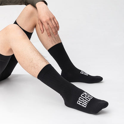 Meias de Ciclismo ROCKBROS Meias Esportivas Suaves Meias de Bicicleta com Absorção de Choque Tecido Respirável Meias Externas de Alta Elasticidade Um par