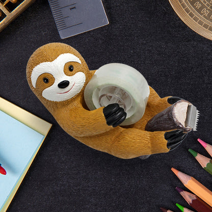 1pc sloth tape holder, creative animal home and office supplies, cute animal environment atmosphere ornaments, holiday gifts