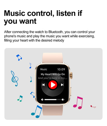 2025New NFC Smat Watch Women 1.85-inch Blood Pressure Heart Rate Bluetooth Call Female Health Smarwatches Ladies For Android IOS