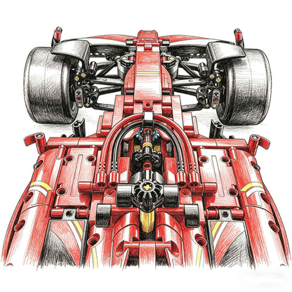 NEW 1:8 Scale 1915PCS Technical Performance SF-24 RB20 Building Blocks Car Assembly Race Car MOC Bricks Supercar Model Toys Gift