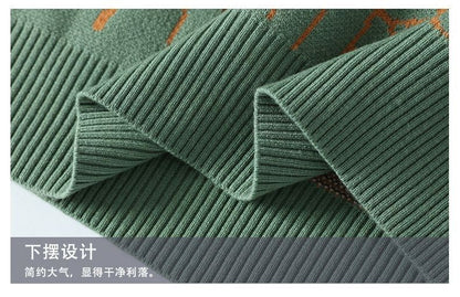 Autumn and Winter High School Students' Trendy Versatile Thick Bottom Sweater Knitted with Velvet Warm Fashion Men's Sweater