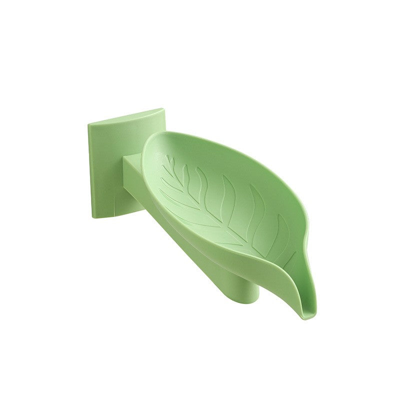 New Leaf Shape Soap Box Drain Soap Holder Box Bathroom Accessories Toilet Laundry Soap Box Bathroom Supplies Tray Gadgets