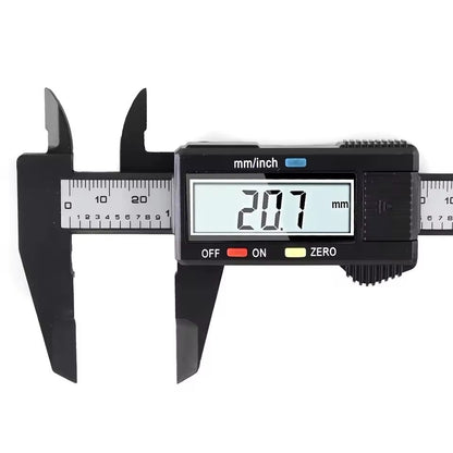 Paquímetro Digital Eletrônico de Fibra de Carbono 150mm 100mm, Ferramenta de Medição de Micrômetro de Medidor de Paquímetro Vernier com Mostrador, Régua Digital