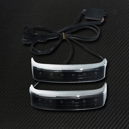 Luz de Seta de Motocicleta Luz de Freio Traseira Alforje Indicadores de Cauda para Harley Street Glide Road King CVO Limited FLHX 2014-2022