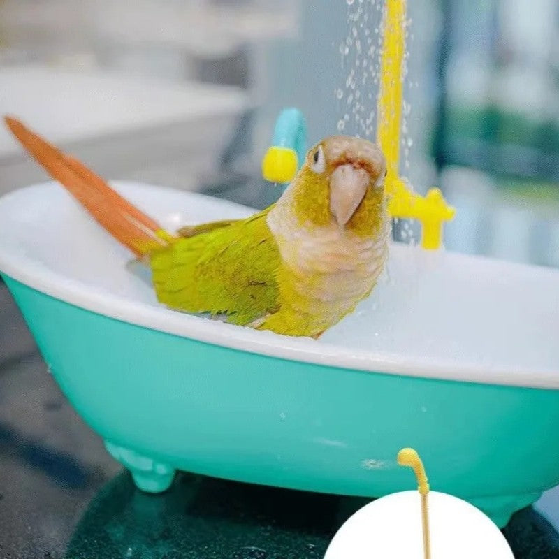 Banho Automático Inteligente para Papagaio, Chuveiro para Pássaros, Banheira, Suprimentos, Azul, Acessórios de Plástico para Gaiola, Acessório Doméstico