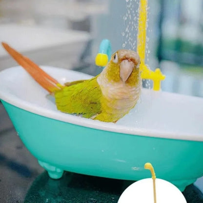 Banho Automático Inteligente para Papagaio, Chuveiro para Pássaros, Banheira, Suprimentos, Azul, Acessórios de Plástico para Gaiola, Acessório Doméstico